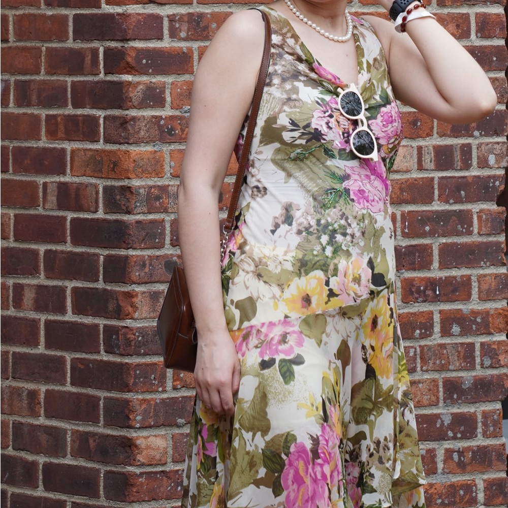 Vintage flapper dress with embroidered details.